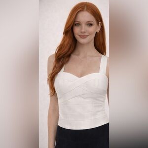 Fashion Nova White Bandage Top